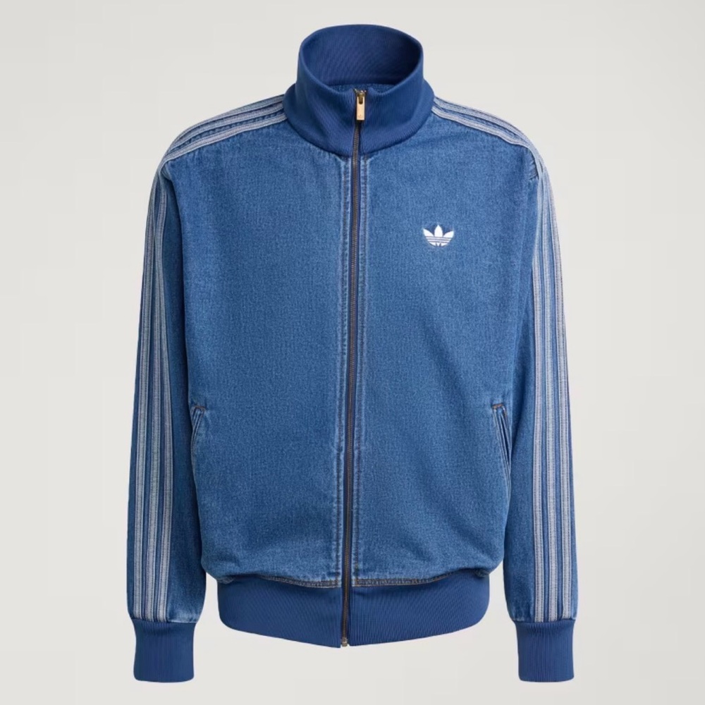 NWT XS Adidas Originals DENIM TRACK TOP w/ ZIPPER VERSATILE, MODERN SILHOUETTE. - Picture 2 of 8